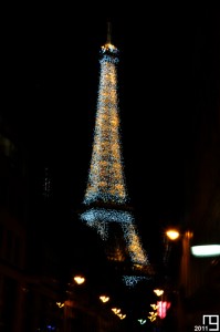 Glittering Eiffel tower