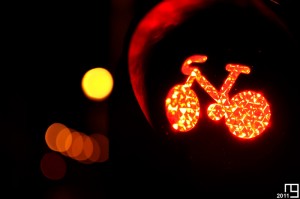 Can't you stop, stupid bicycler!